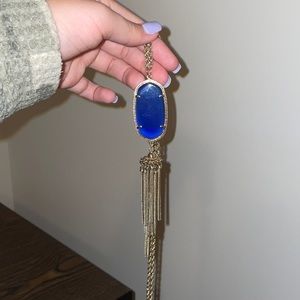 Deep blue long Kendra Scott necklace